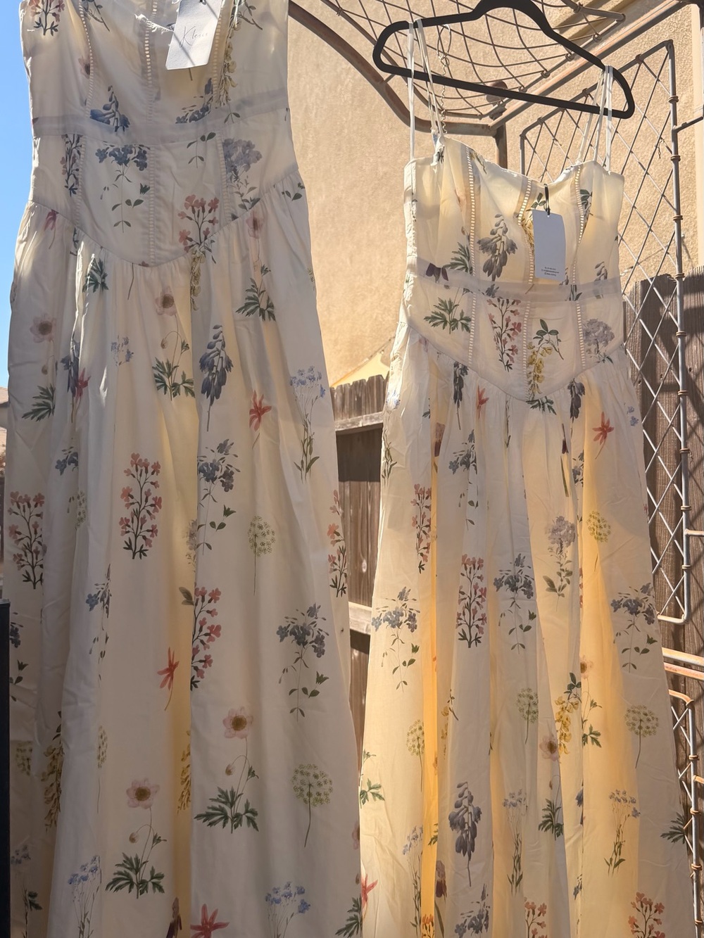Klesis Garden Path Floral Drop Waist Maxi Dress Cream – Size M NWT